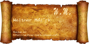 Weltner Márk névjegykártya